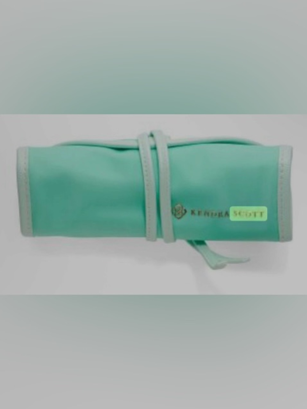 KENDRA SCOTT NWT mint/gold adorable jewelry roll case.